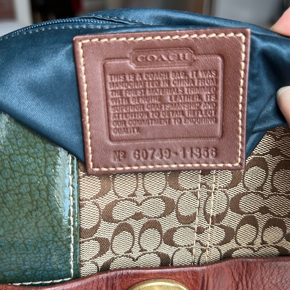 Coach Bleecker Holiday Patchwork Multicolor Duffle
Bucket Shoulder Bag 11356 - Picture 6 of 6